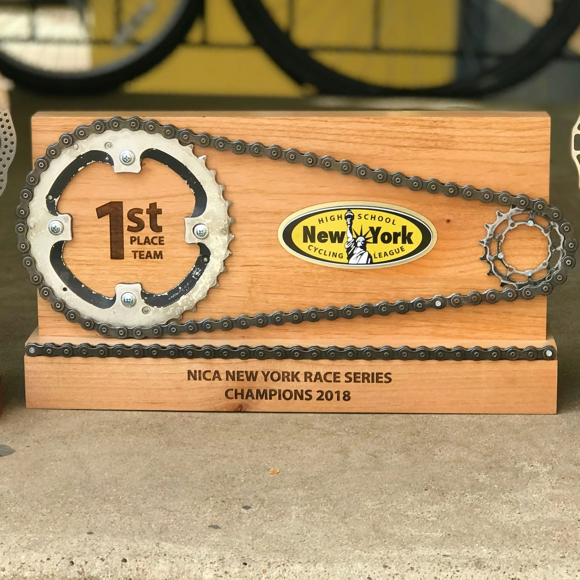 Pro Series trophy with full-color printed plate